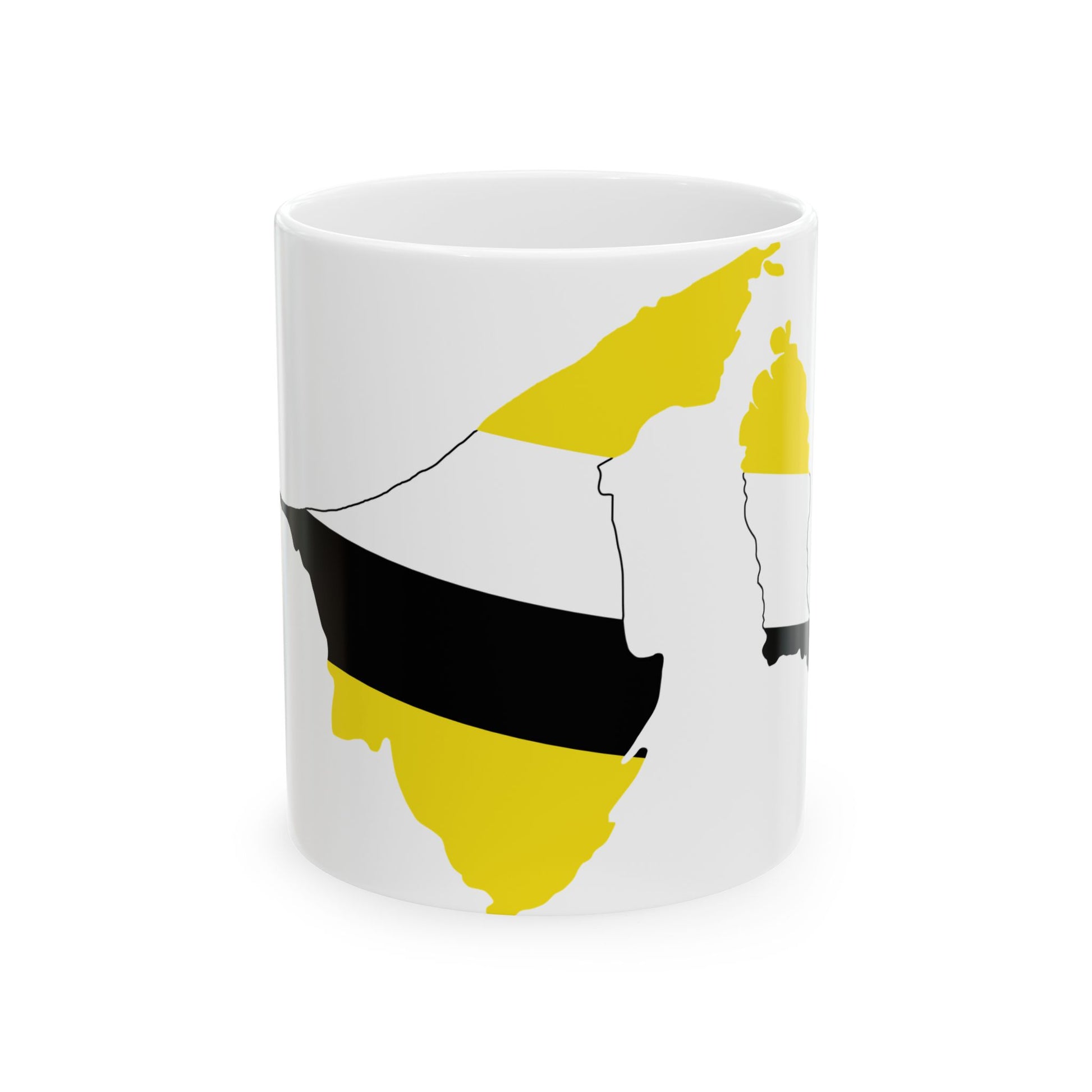 Flag-map of Brunei 1906-1959 (Brunei) White Coffee Mug-11oz-Go Mug Yourself