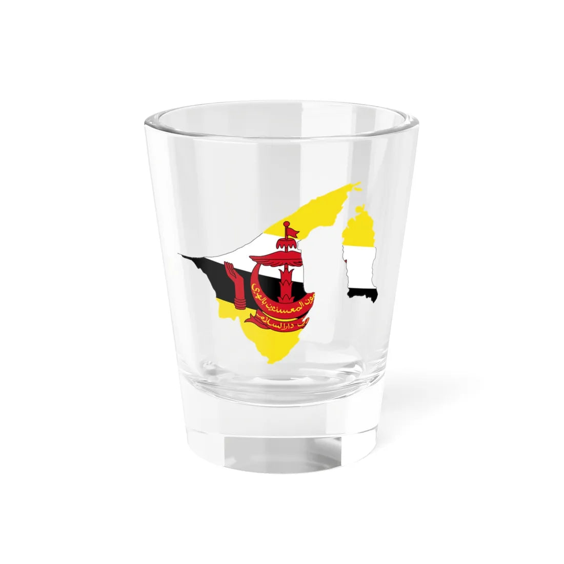 Flag-map of Brunei (Brunei) Shot Glass 1.5oz 1.5oz - Go Mug Yourself