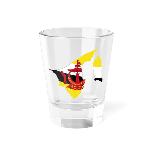 Flag-map of Brunei (Brunei) Shot Glass 1.5oz 1.5oz - Go Mug Yourself
