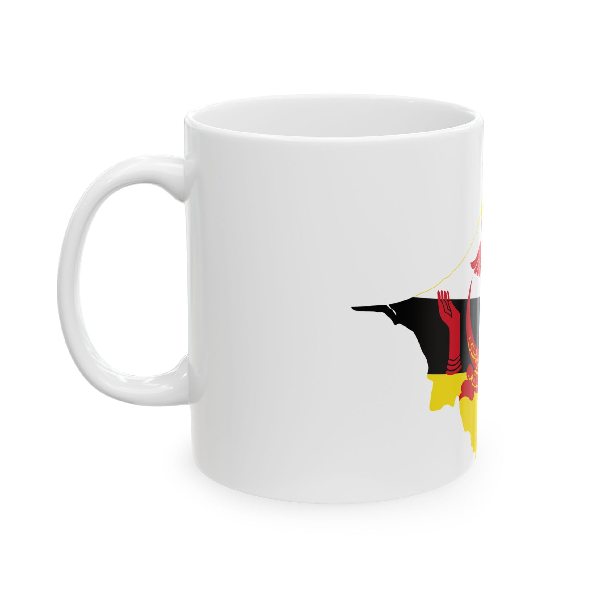 Flag-map of Brunei2 (Brunei) White Coffee Mug-Go Mug Yourself