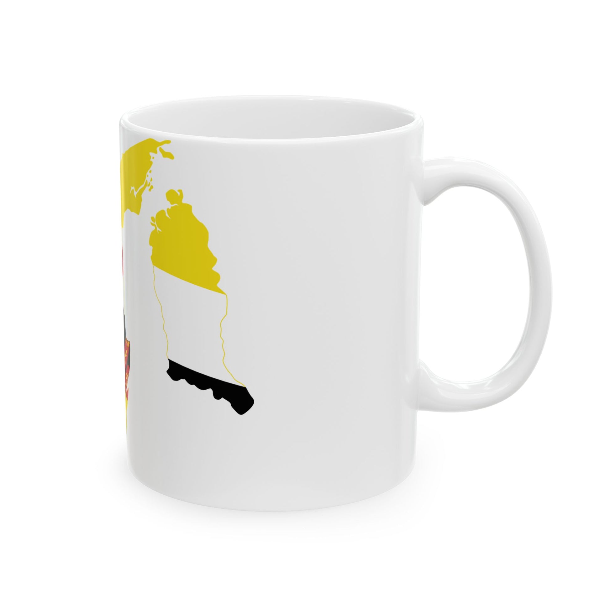 Flag-map of Brunei2 (Brunei) White Coffee Mug-Go Mug Yourself
