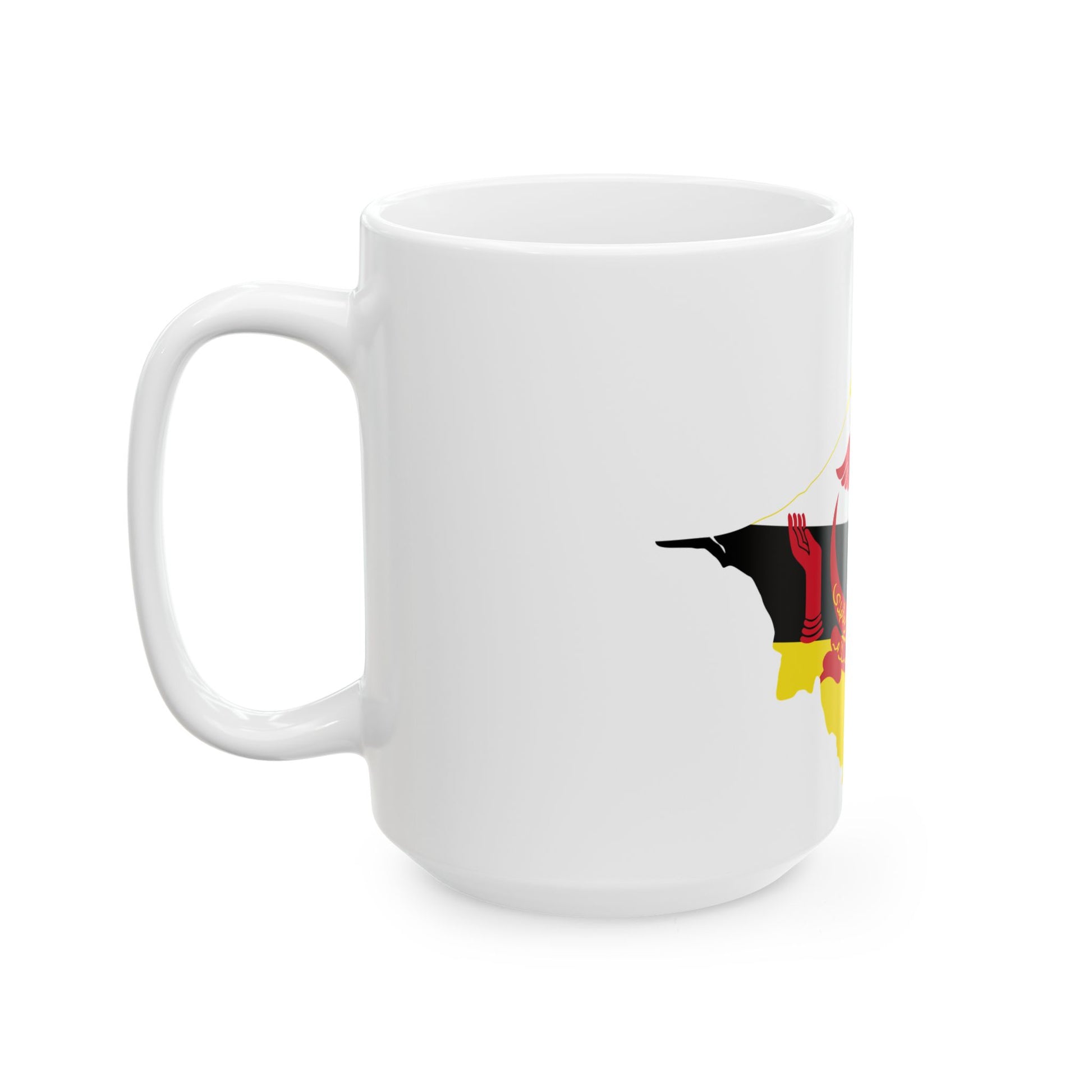 Flag-map of Brunei2 (Brunei) White Coffee Mug-Go Mug Yourself