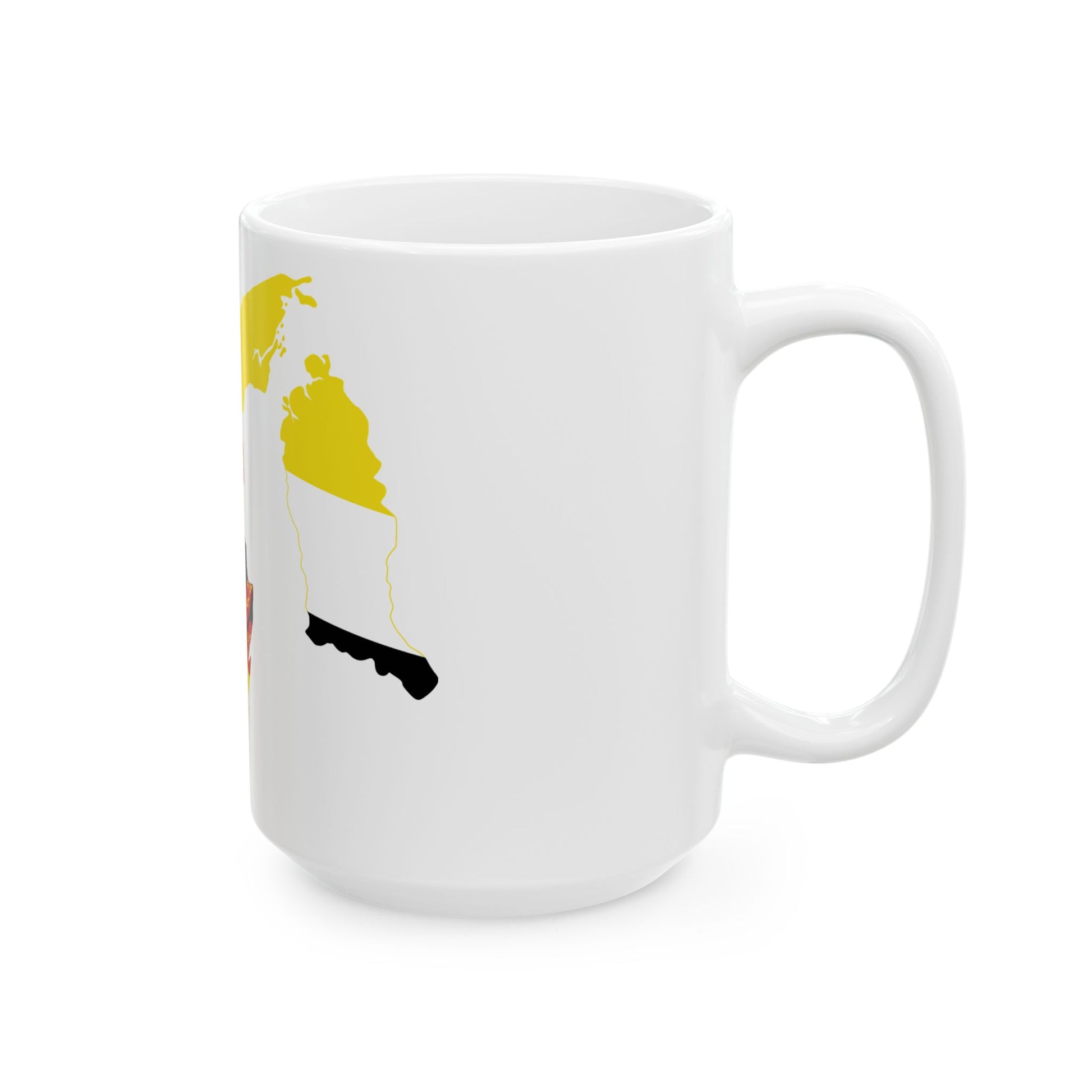 Flag-map of Brunei2 (Brunei) White Coffee Mug-Go Mug Yourself