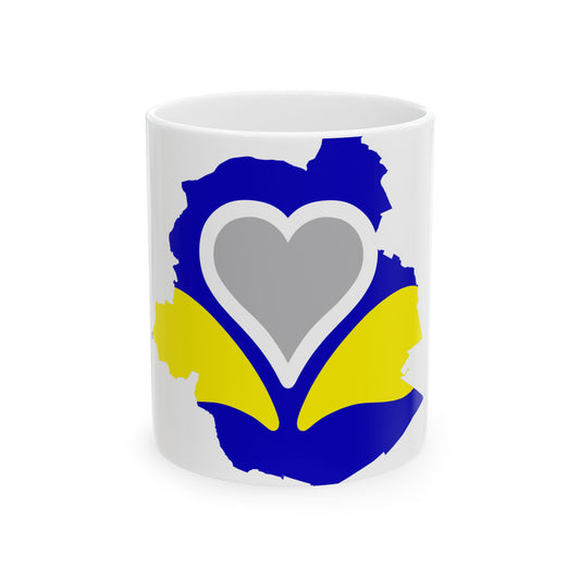 Flag map of Brussels 2 (Belgium) White Coffee Mug-11oz-Go Mug Yourself