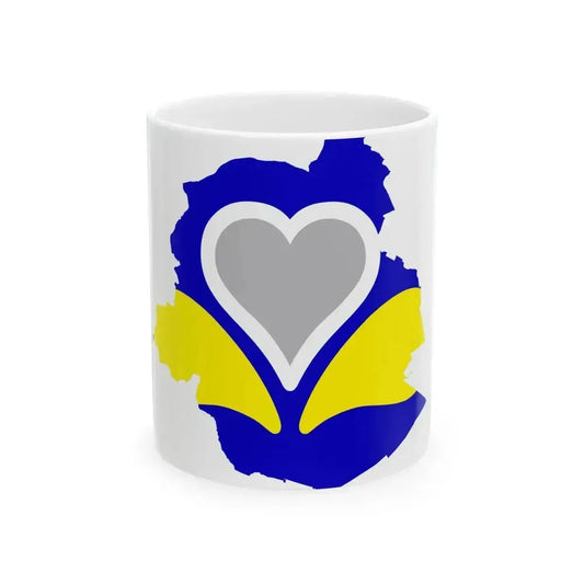 Flag map of Brussels 2 (Belgium) White Coffee Mug 11oz - Go Mug Yourself