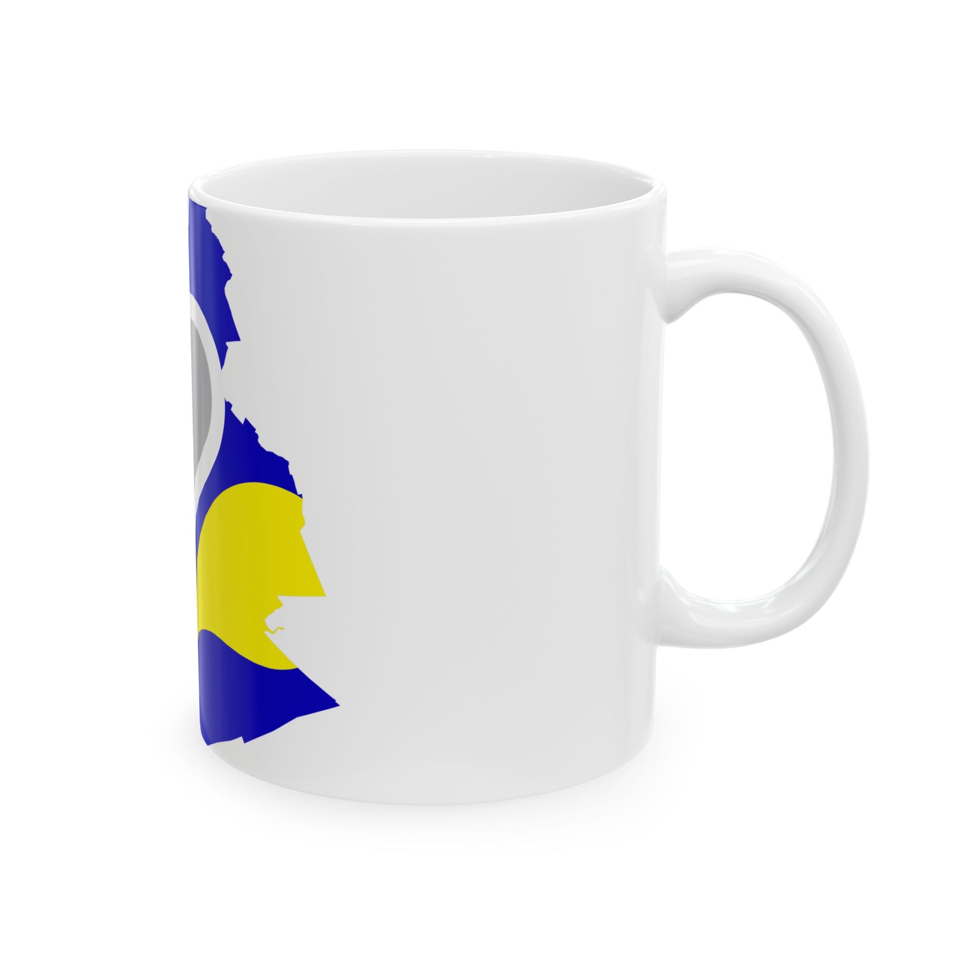 Flag map of Brussels 2 (Belgium) White Coffee Mug-Go Mug Yourself