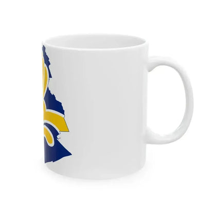 Flag map of Brussels (Belgium) White Coffee Mug - Go Mug Yourself