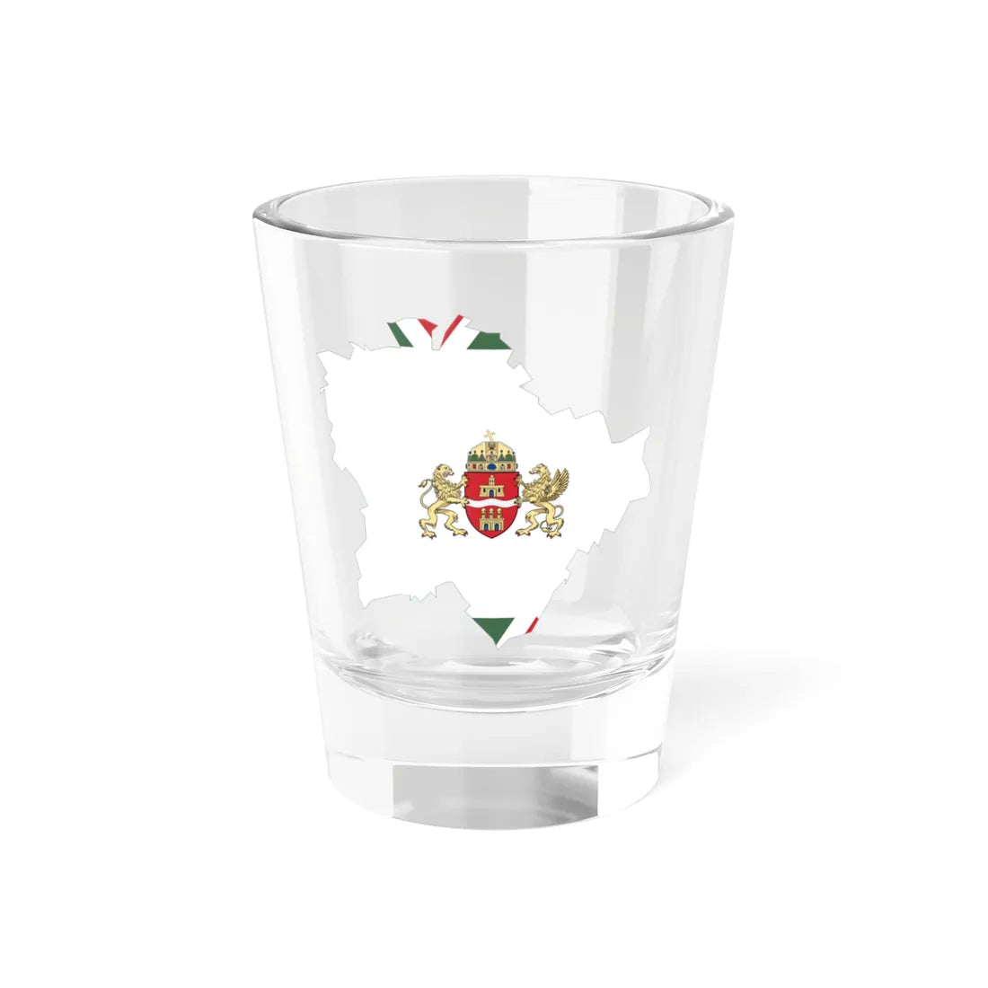 Flag-map of Budapest (Hungary) Shot Glass 1.5oz 1.5oz - Go Mug Yourself