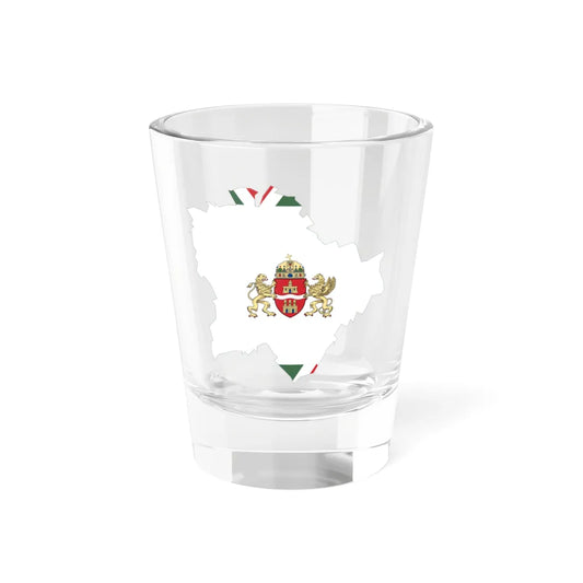 Flag-map of Budapest (Hungary) Shot Glass 1.5oz 1.5oz - Go Mug Yourself