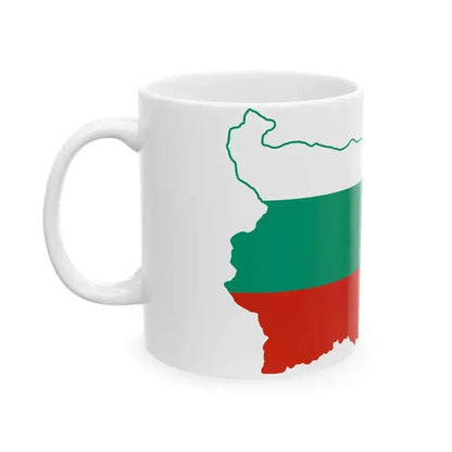Flag map of Bulgaria (Bulgaria) White Coffee Mug - Go Mug Yourself