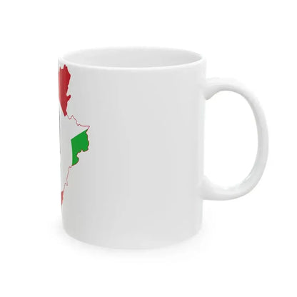 Flag map of Burundi 1962-1966 (Burundi) White Coffee Mug - Go Mug Yourself