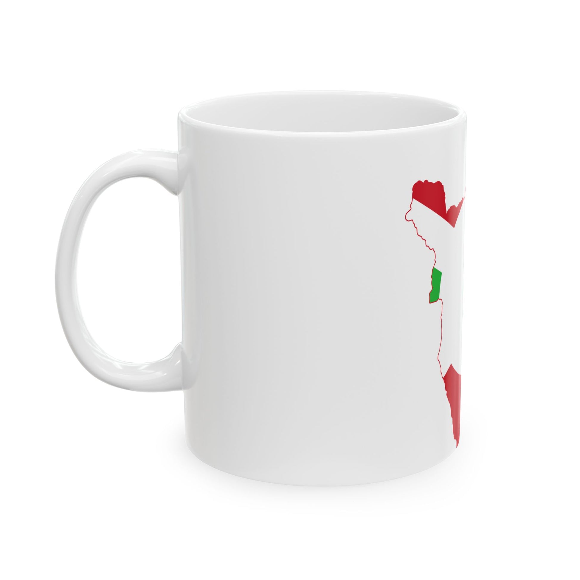 Flag map of Burundi 1966-1967 (Burundi) White Coffee Mug-Go Mug Yourself