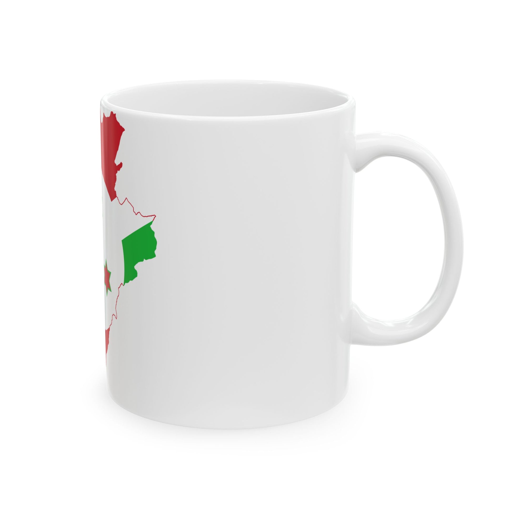 Flag map of Burundi (Burundi) White Coffee Mug-Go Mug Yourself