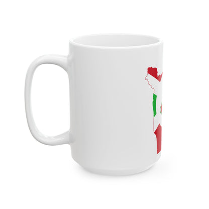 Flag map of Burundi (Burundi) White Coffee Mug-Go Mug Yourself