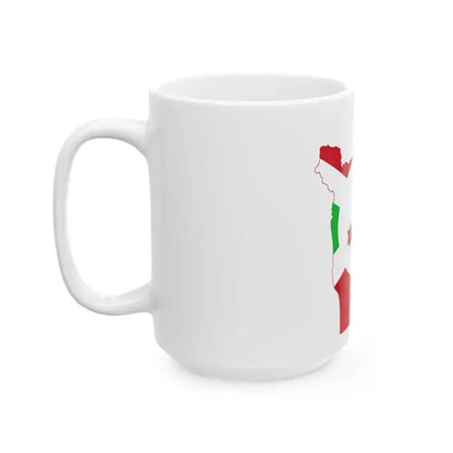 Flag map of Burundi (Burundi) White Coffee Mug - Go Mug Yourself
