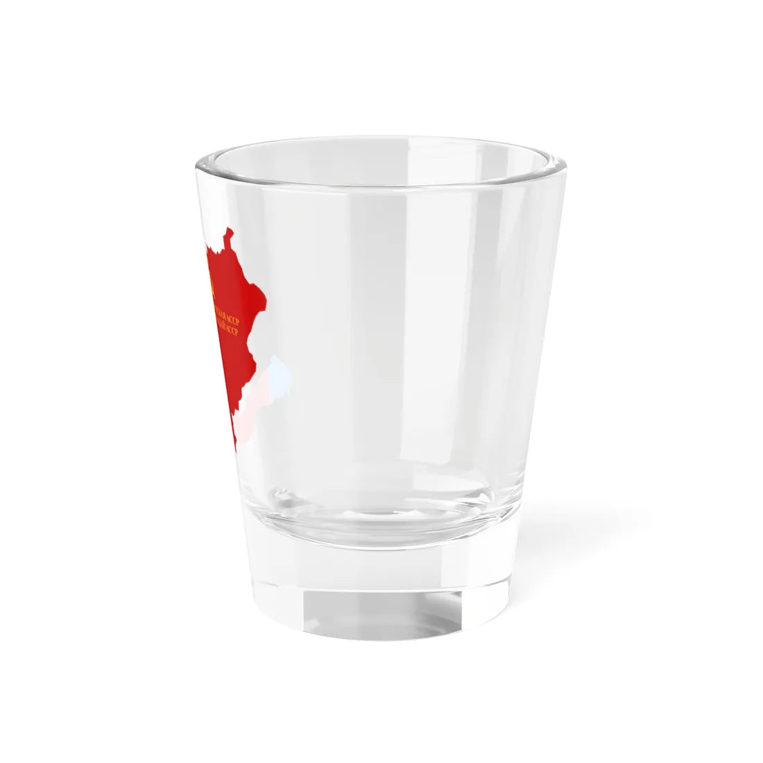 Flag-map of Buryat ASSR (Russia) Shot Glass 1.5oz - Go Mug Yourself