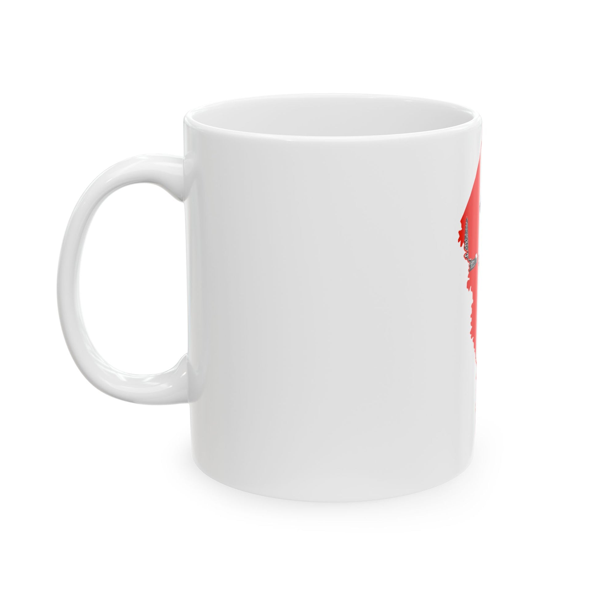 Flag map of Calhoun County West Virginia (United States) White Coffee Mug-Go Mug Yourself