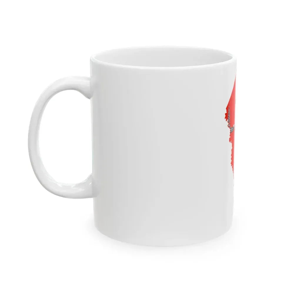 Flag map of Calhoun County West Virginia (United States) White Coffee Mug - Go Mug Yourself