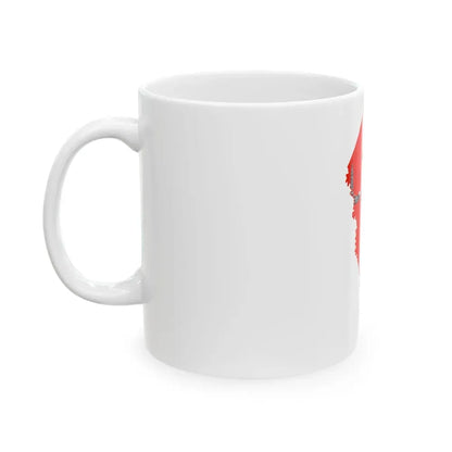 Flag map of Calhoun County West Virginia (United States) White Coffee Mug - Go Mug Yourself