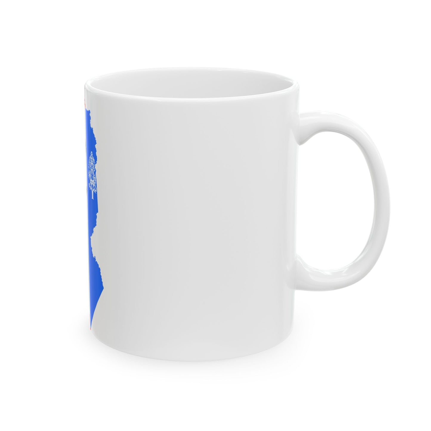 Flag map of Calhoun County West Virginia (United States) White Coffee Mug-Go Mug Yourself