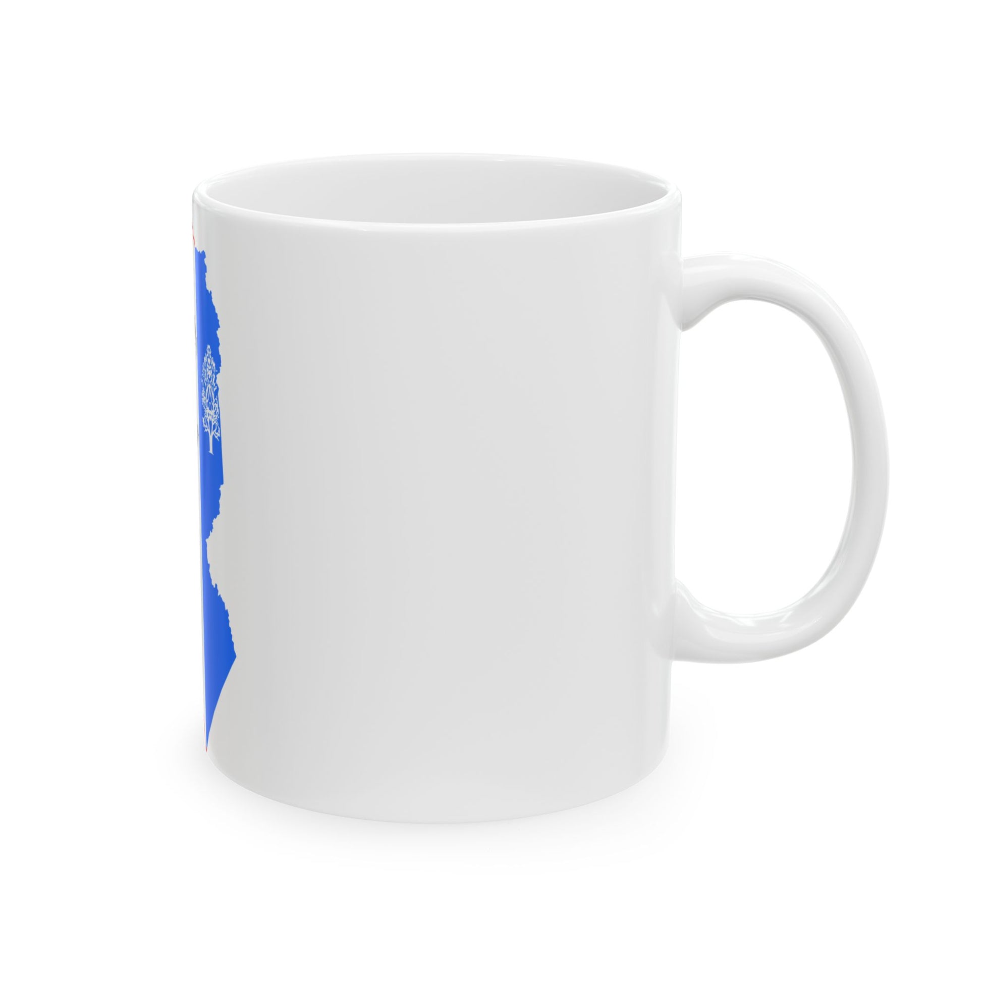 Flag map of Calhoun County West Virginia (United States) White Coffee Mug-Go Mug Yourself