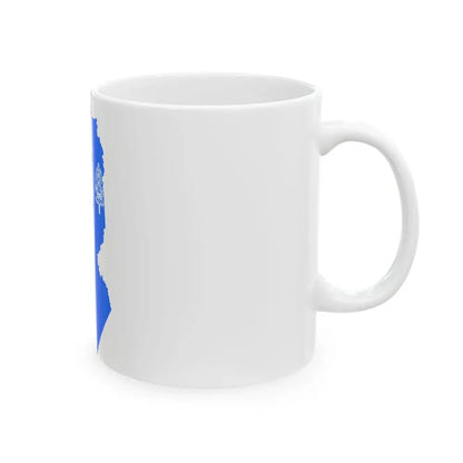 Flag map of Calhoun County West Virginia (United States) White Coffee Mug - Go Mug Yourself