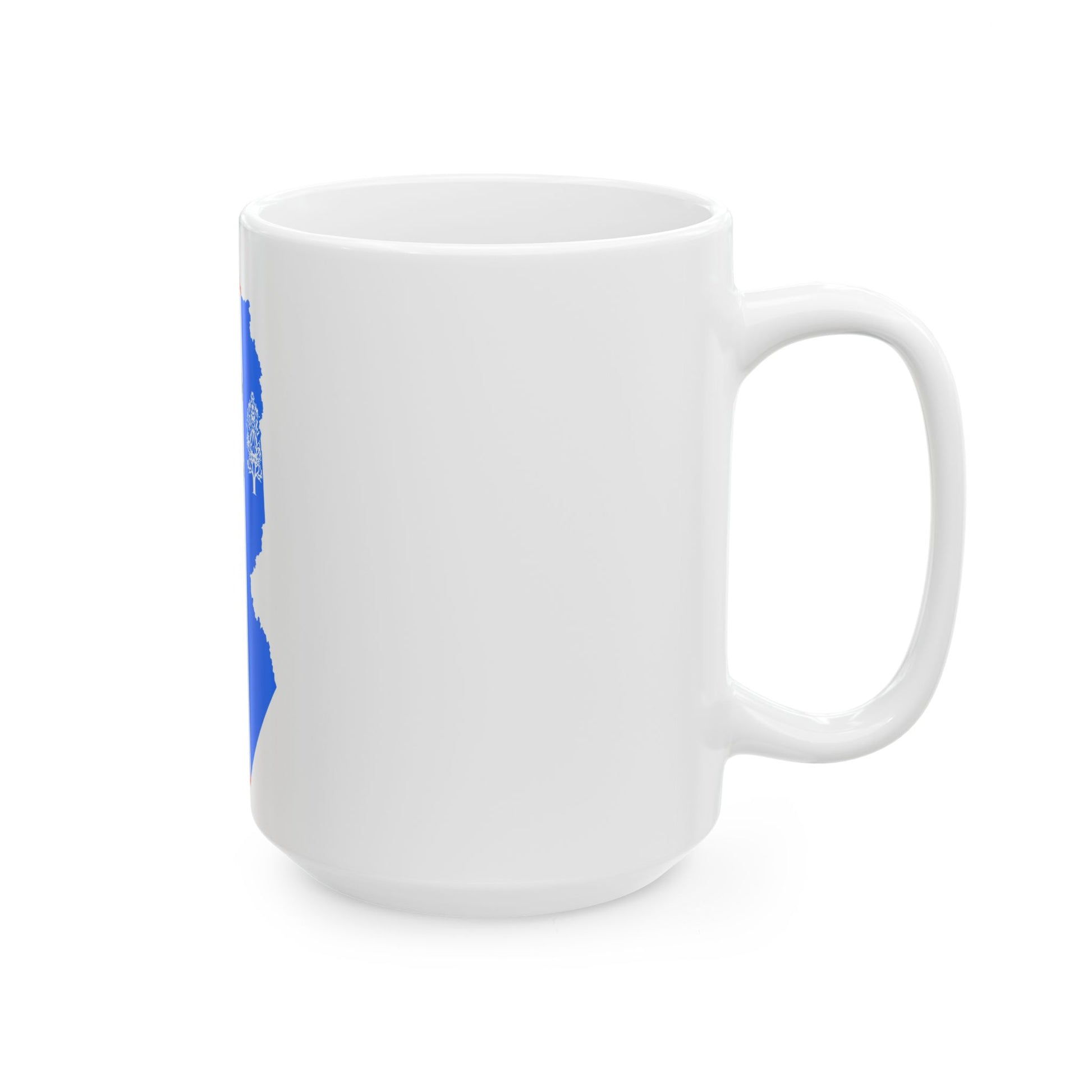 Flag map of Calhoun County West Virginia (United States) White Coffee Mug-Go Mug Yourself
