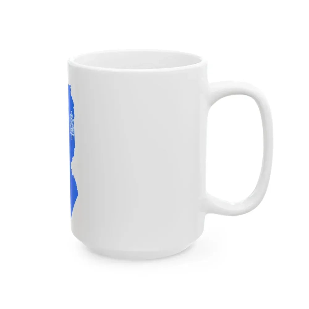 Flag map of Calhoun County West Virginia (United States) White Coffee Mug - Go Mug Yourself