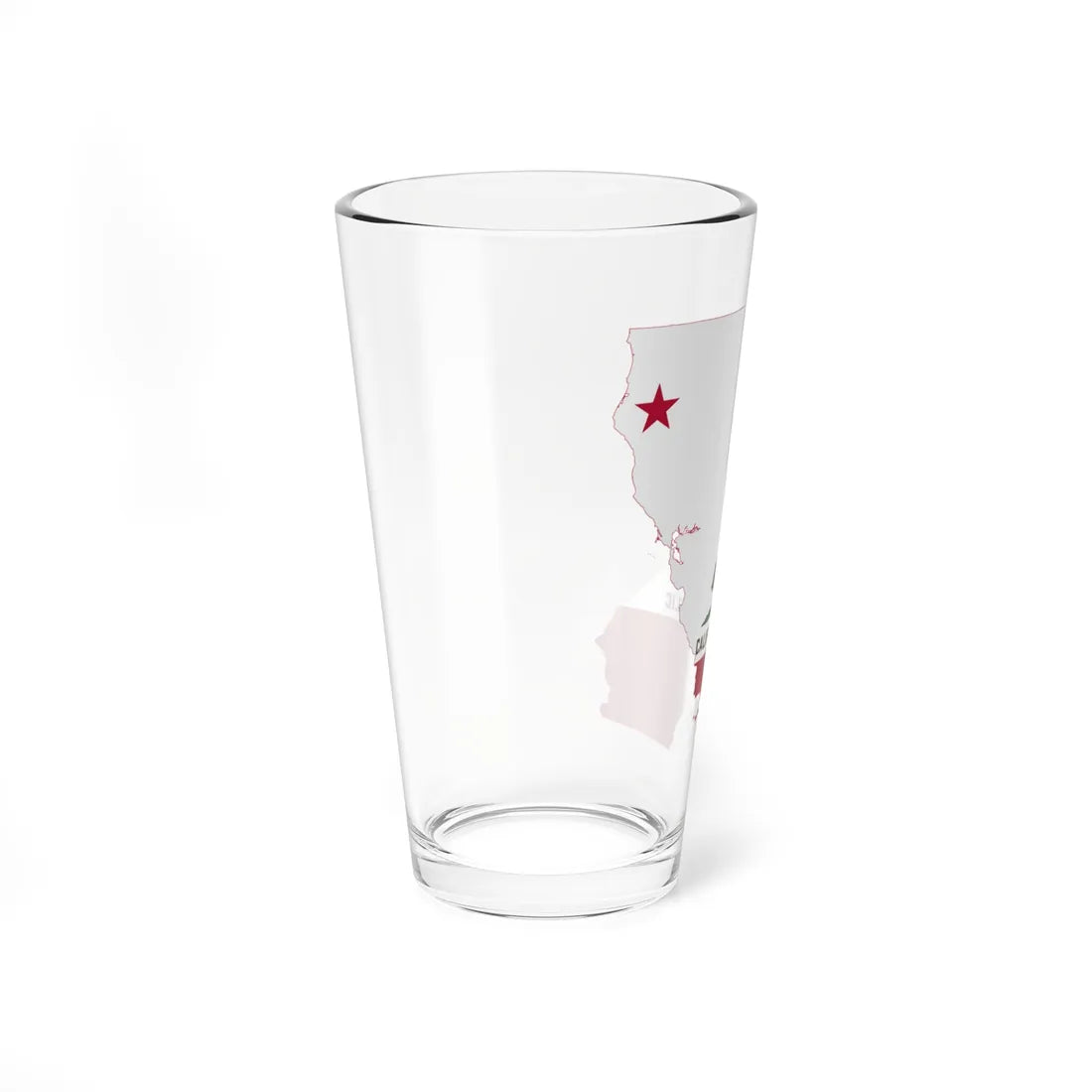Flag-map of California (United States) Pint Glass 16oz - Go Mug Yourself