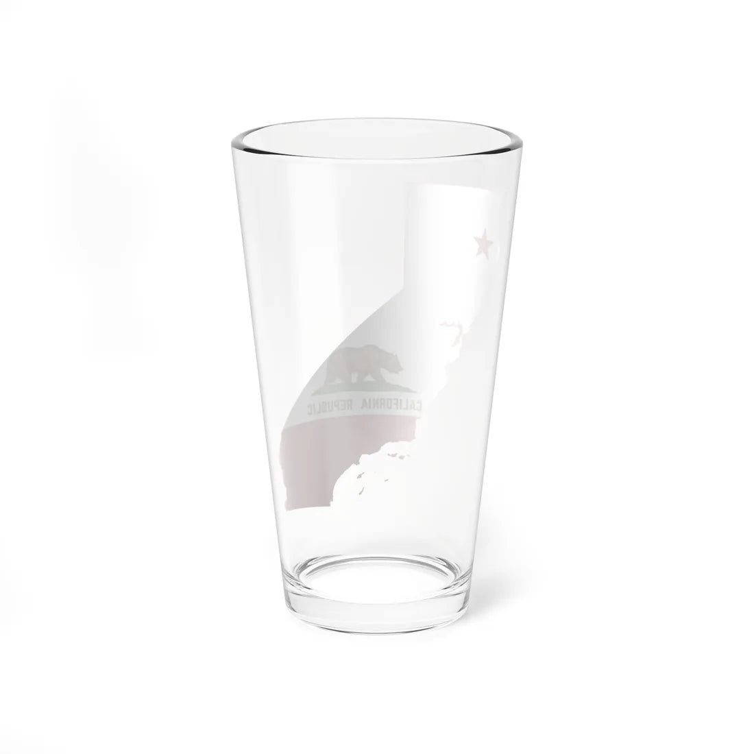 Flag-map of California (United States) Pint Glass 16oz - Go Mug Yourself
