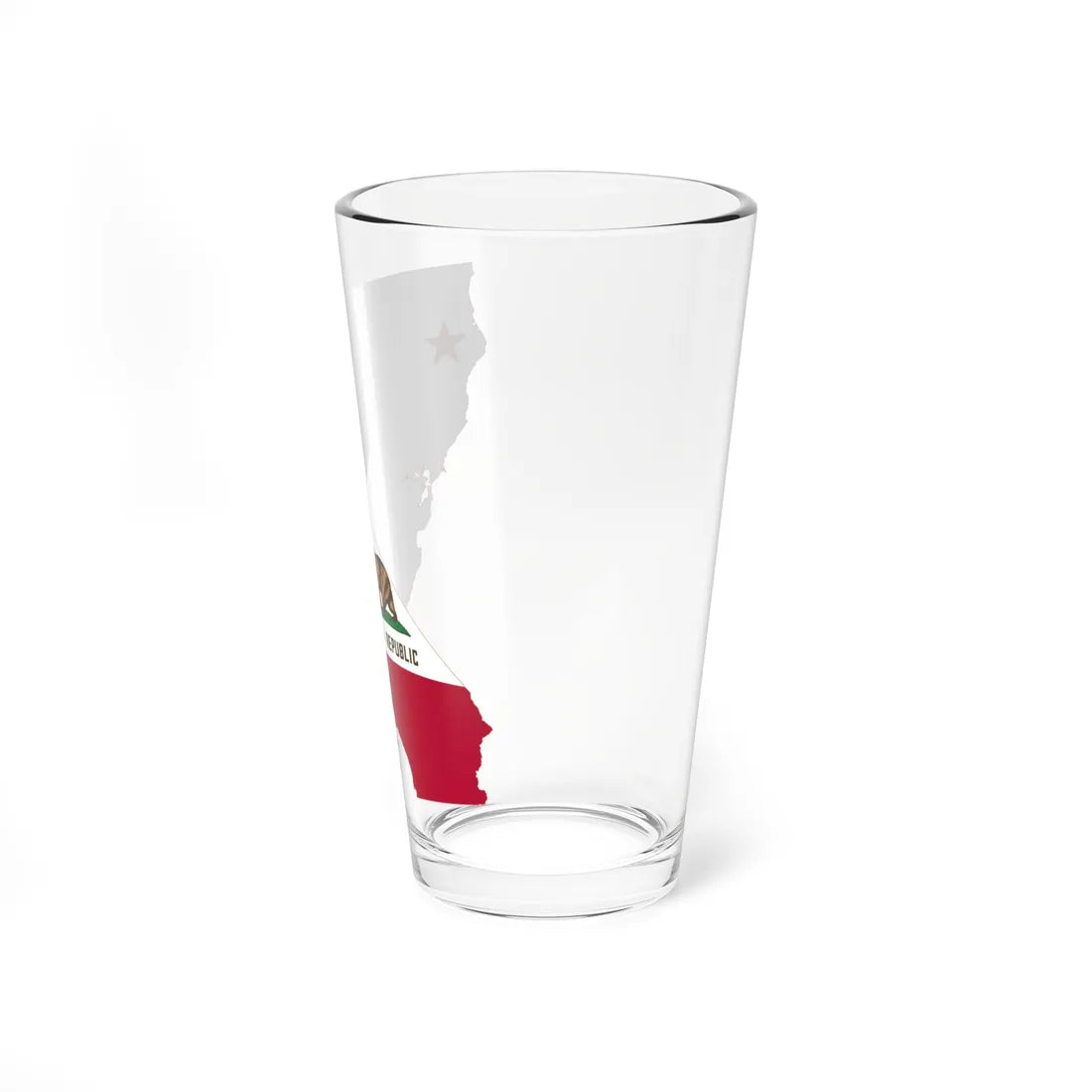 Flag-map of California (United States) Pint Glass 16oz - Go Mug Yourself