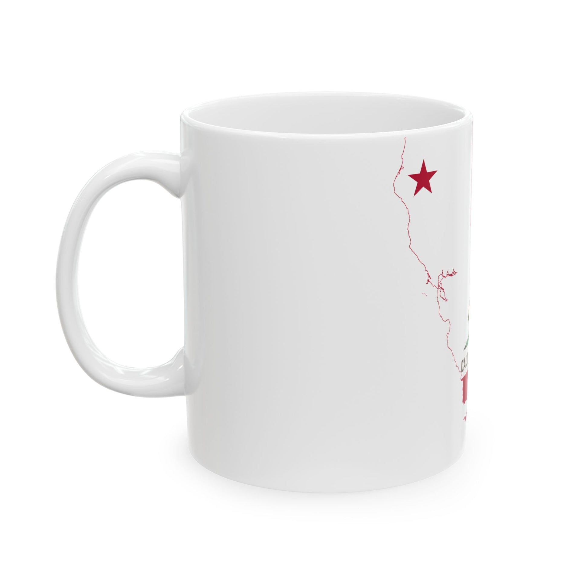 Flag-map of California (United States) White Coffee Mug-Go Mug Yourself