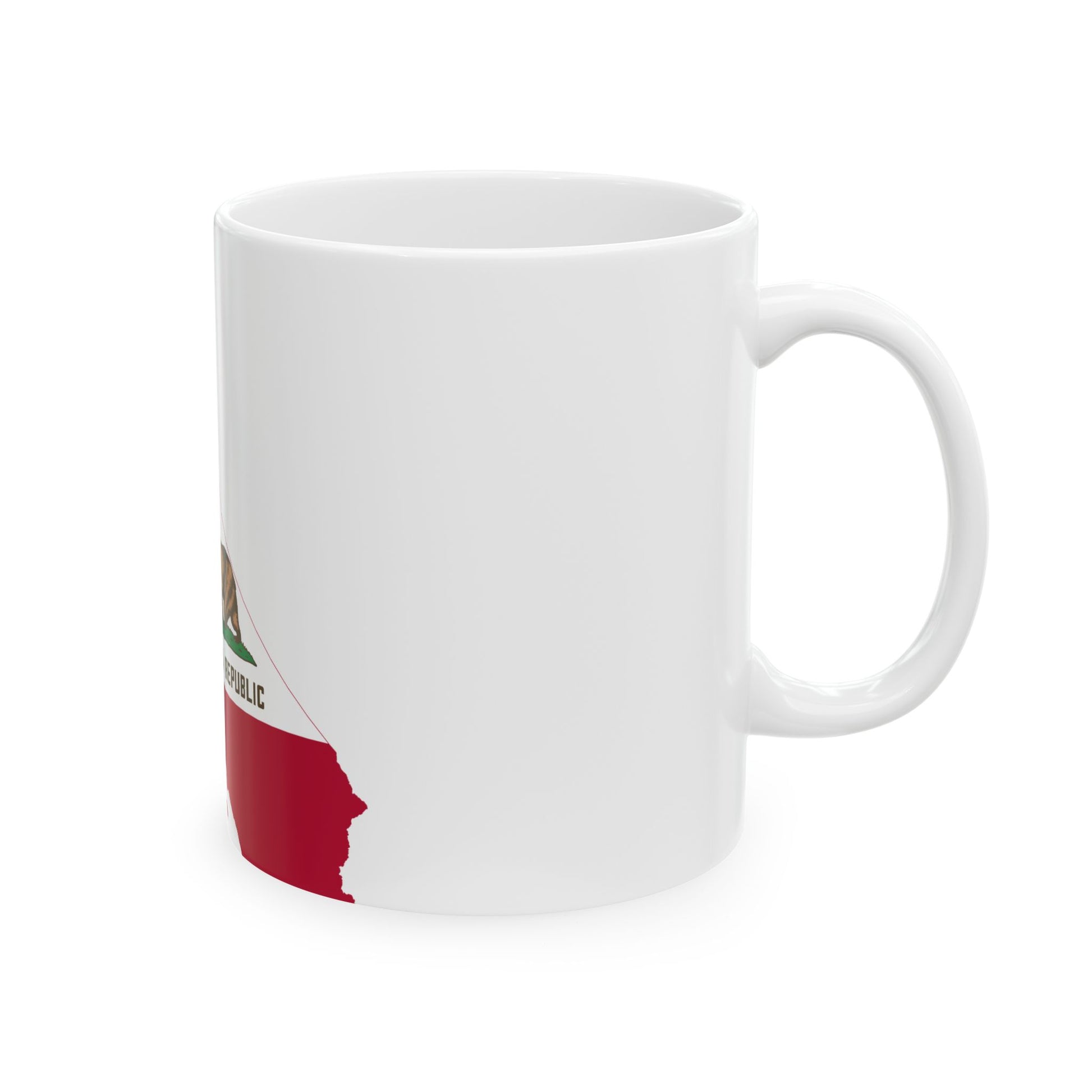Flag-map of California (United States) White Coffee Mug-Go Mug Yourself