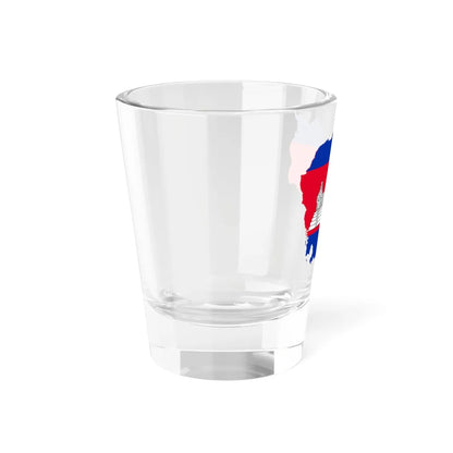 Flag-map of Cambodia precise boundaries (Cambodia) Shot Glass 1.5oz - Go Mug Yourself
