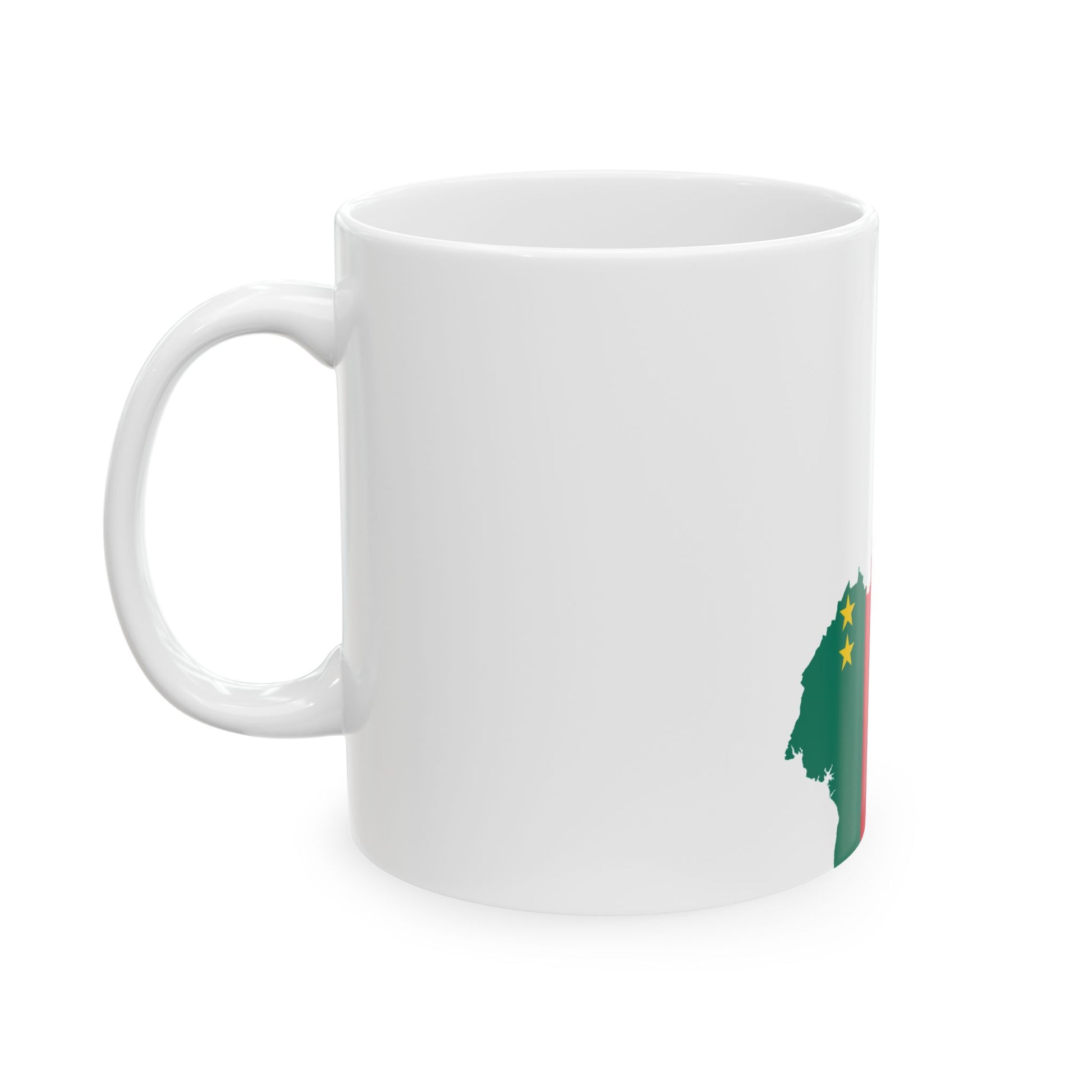 Flag map of Cameroon 1961-1975 (Cameroon) White Coffee Mug-Go Mug Yourself