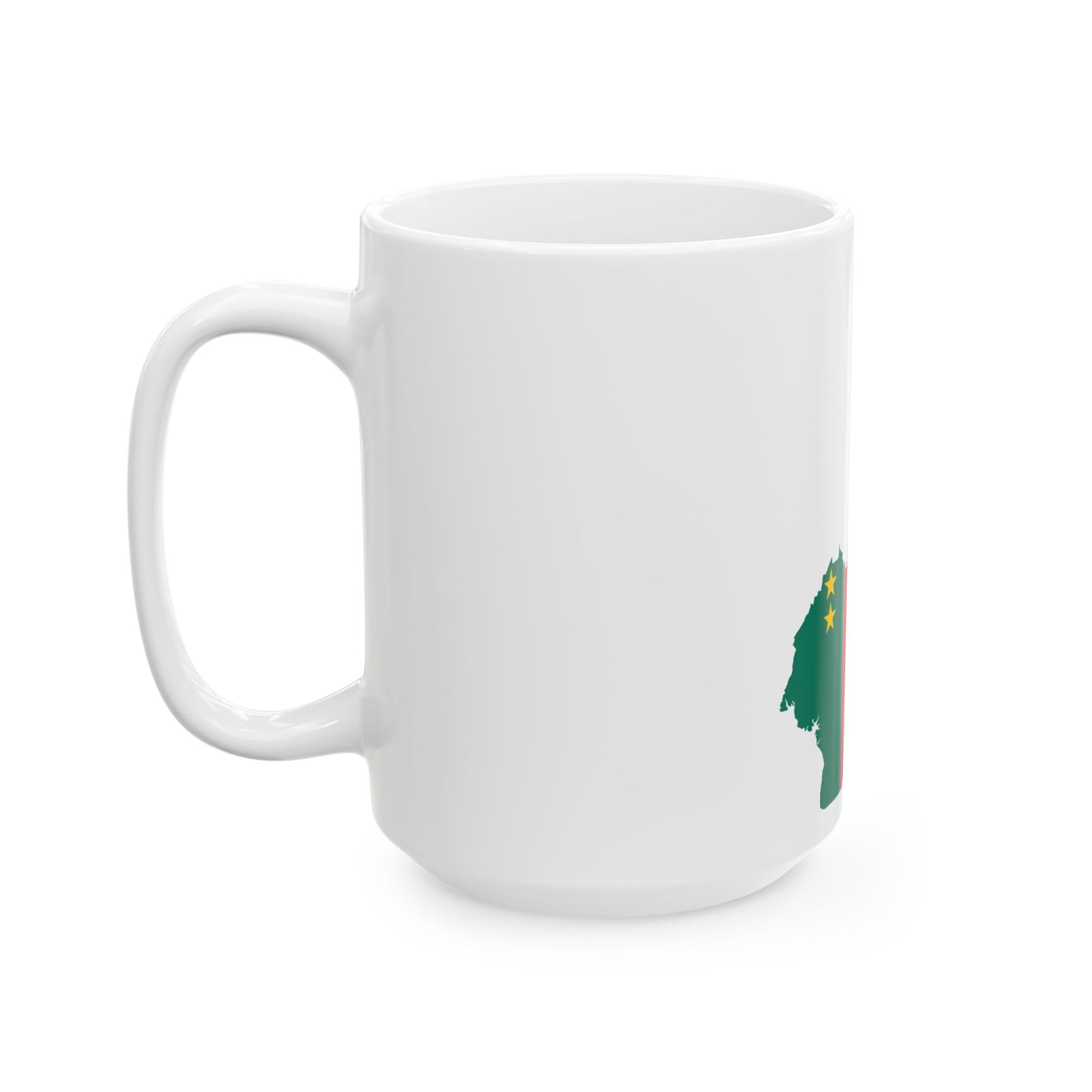 Flag map of Cameroon 1961-1975 (Cameroon) White Coffee Mug-Go Mug Yourself