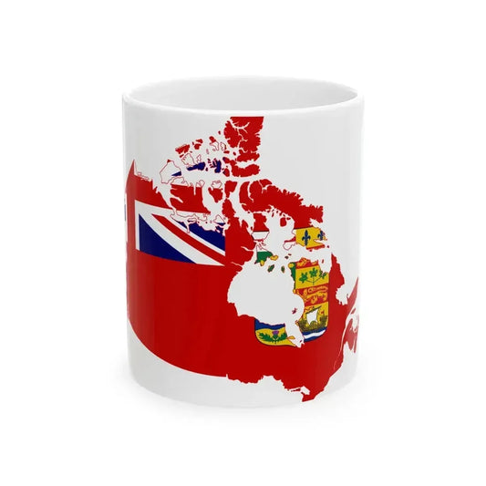 Flag map of Canada 1868-1921 (Canada) White Coffee Mug 11oz - Go Mug Yourself