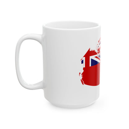 Flag-map of Canada 1957-1964 (Canada) White Coffee Mug-Go Mug Yourself