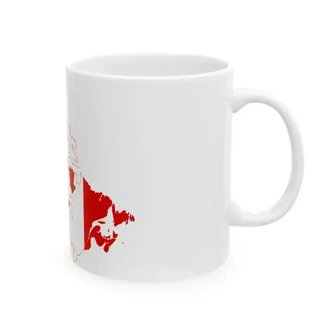 Flag map of Canada (Canada) White Coffee Mug - Go Mug Yourself