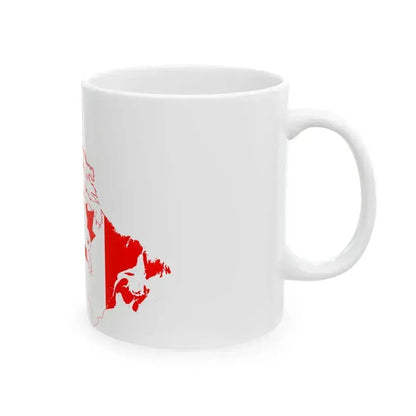 Flag-map of Canada (Canada) White Coffee Mug - Go Mug Yourself