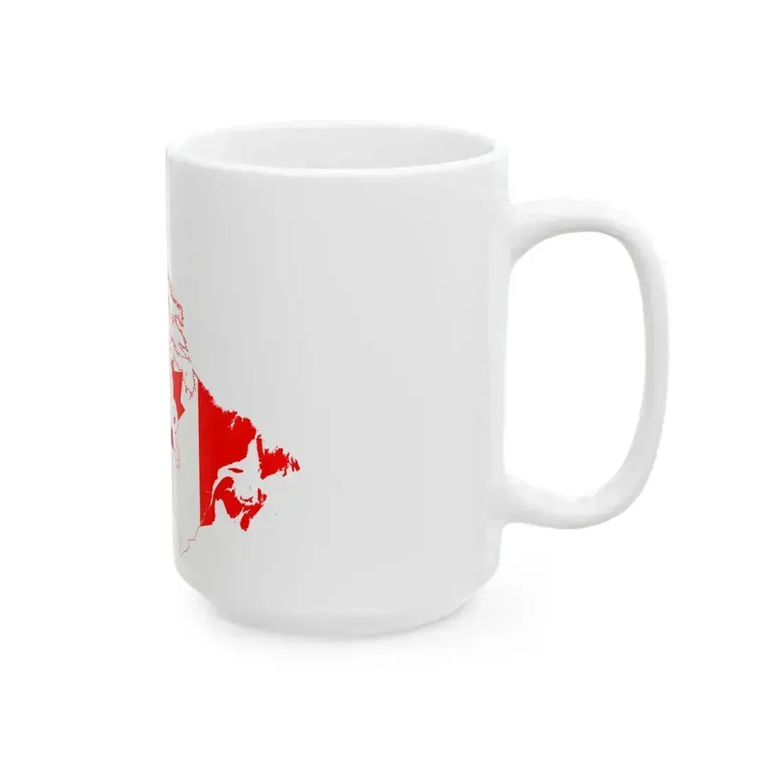 Flag-map of Canada (Canada) White Coffee Mug - Go Mug Yourself