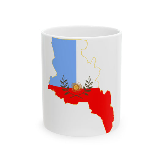Flag-map of Catamarca Province (Argentina) White Coffee Mug-11oz-Go Mug Yourself