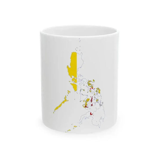 Flag map of Catholic Philippines (Philippines) White Coffee Mug 11oz - Go Mug Yourself