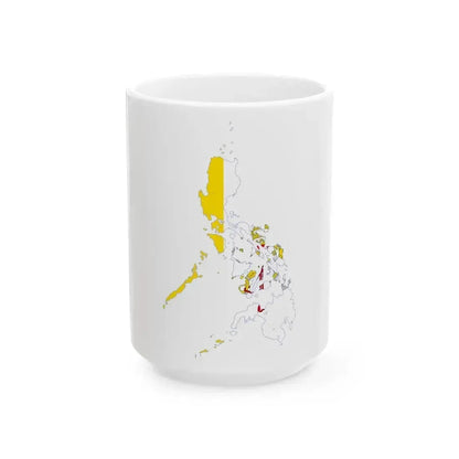 Flag map of Catholic Philippines (Philippines) White Coffee Mug 15oz - Go Mug Yourself