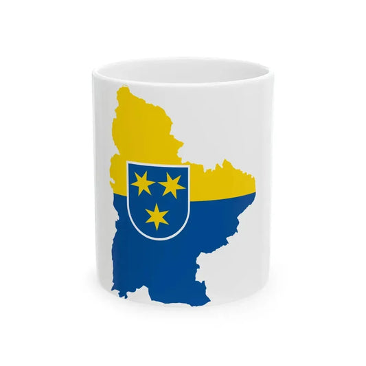Flag-map of Celje (Slovenia) White Coffee Mug 11oz - Go Mug Yourself