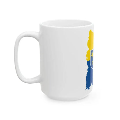 Flag-map of Celje (Slovenia) White Coffee Mug - Go Mug Yourself