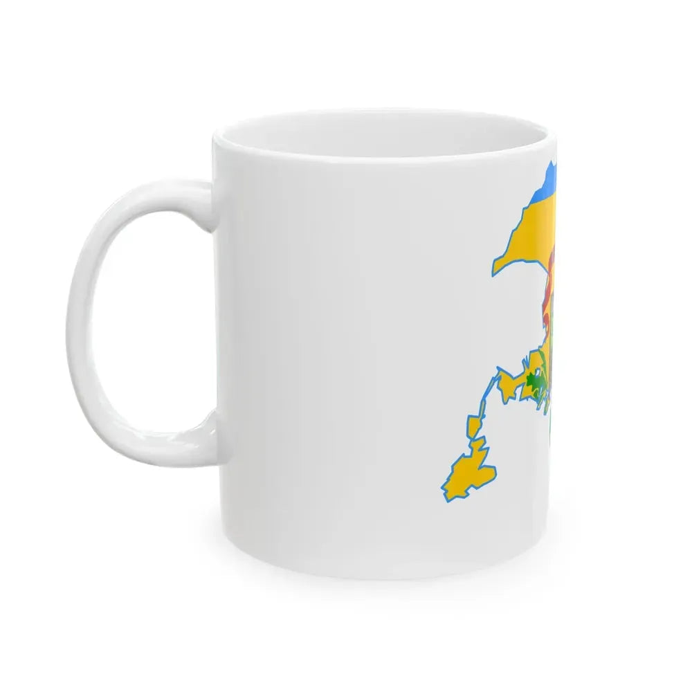 Flag map of Charleston West Virginia (United States) White Coffee Mug - Go Mug Yourself