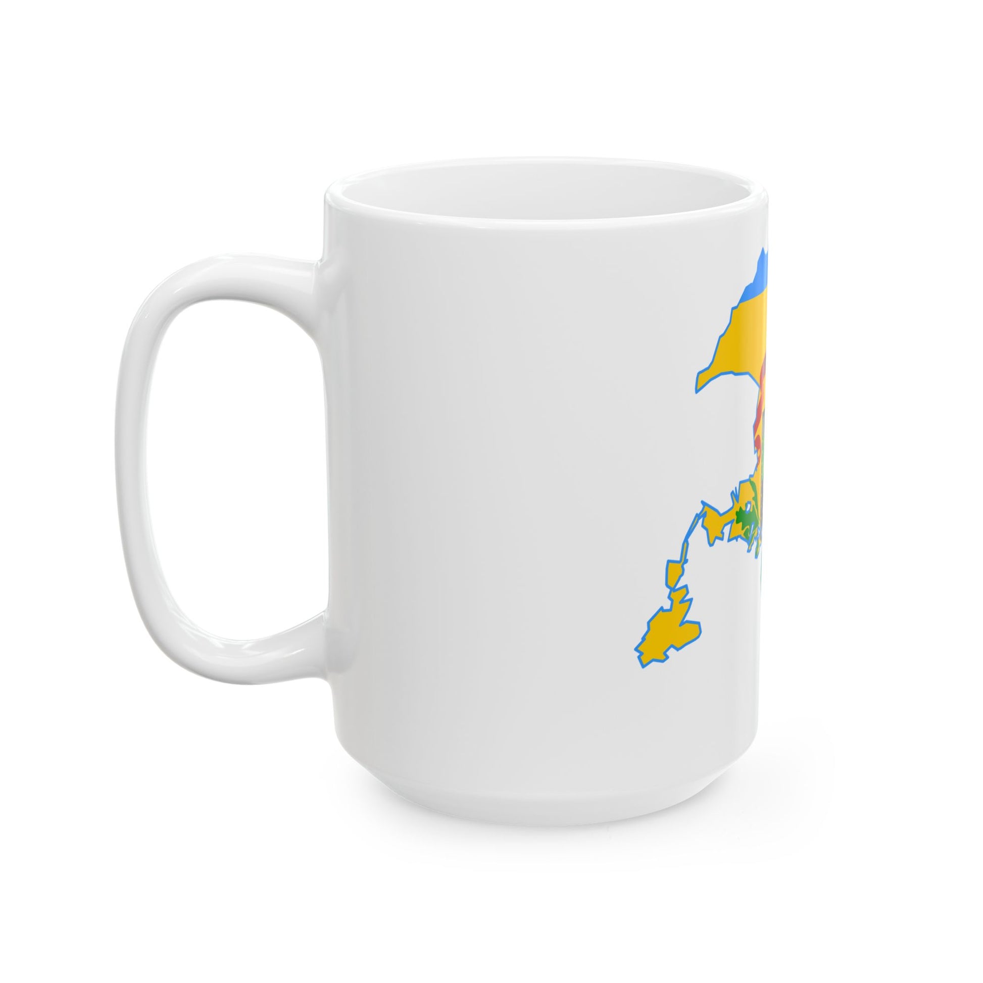 Flag map of Charleston West Virginia (United States) White Coffee Mug-Go Mug Yourself