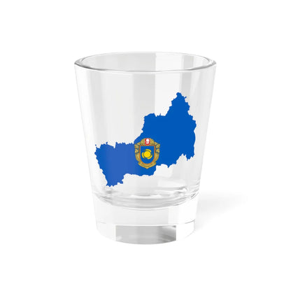 Flag-map of Cherkasy Oblast (Ukraine) Shot Glass 1.5oz 1.5oz - Go Mug Yourself