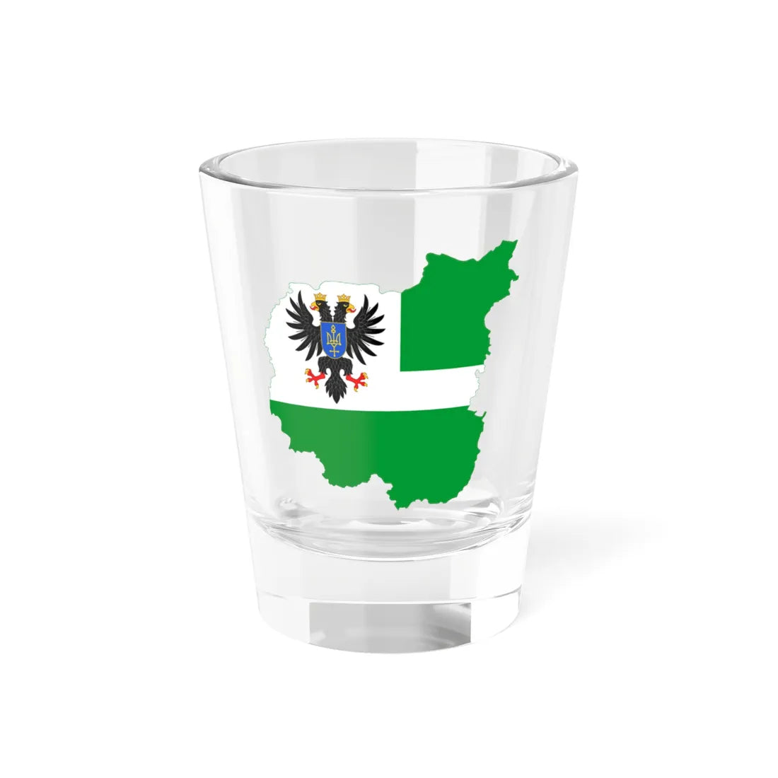 Flag-map of Chernihiv Oblast (Ukraine) Shot Glass 1.5oz 1.5oz - Go Mug Yourself